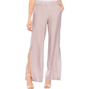 NWT Vince Camuto Side-slit Wide-leg Pants In Monet Lily Lilac Purple Size 2